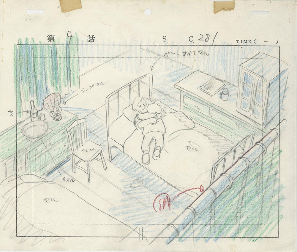 5269］ 母をたずねて三千里 レイアウト原図 / 直筆:宮崎駿