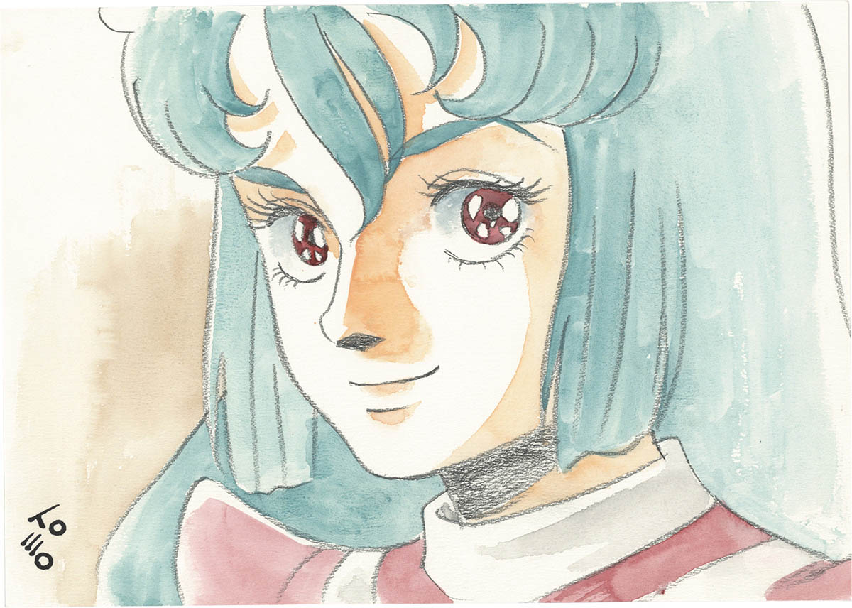 湖川友謙 直筆色紙 聖戦士ダンバイン シーラ・ラパーナ 直筆サイン