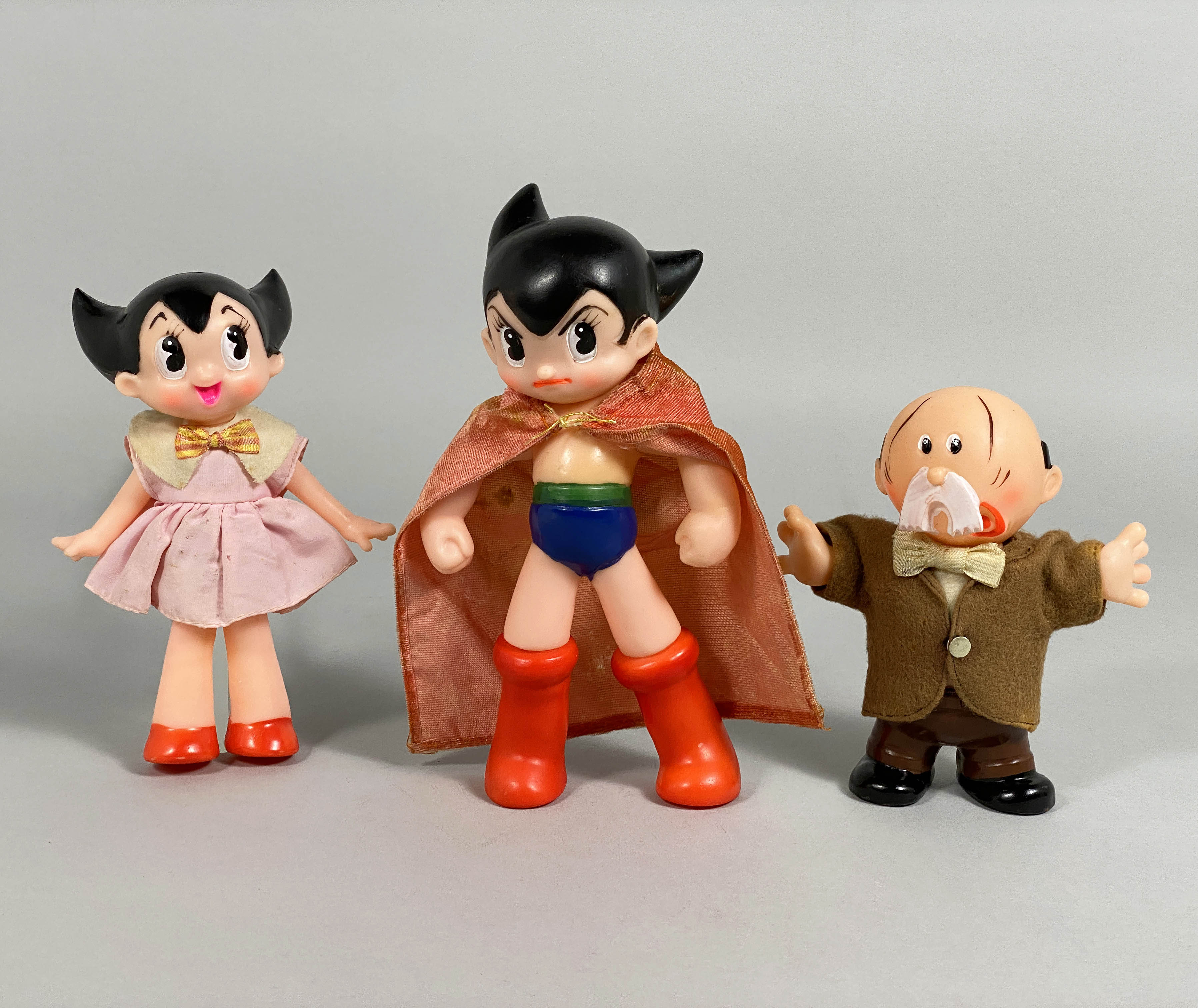 1001] 鉄腕アトム アトム・ウラン・ ひげおやじ ソフビ3体セット