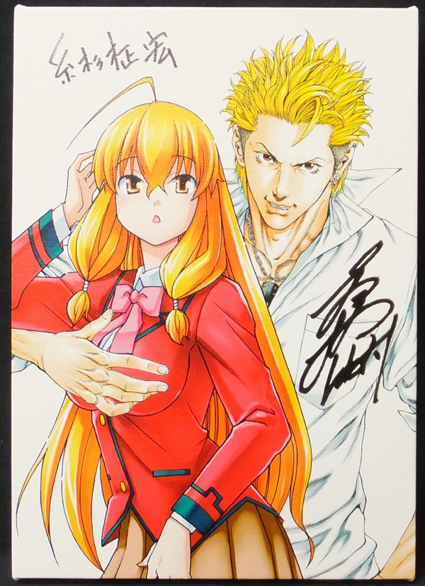 直筆サイン入り 旧都なぎ キャンバスアート2種 作品集 ステッカー2種