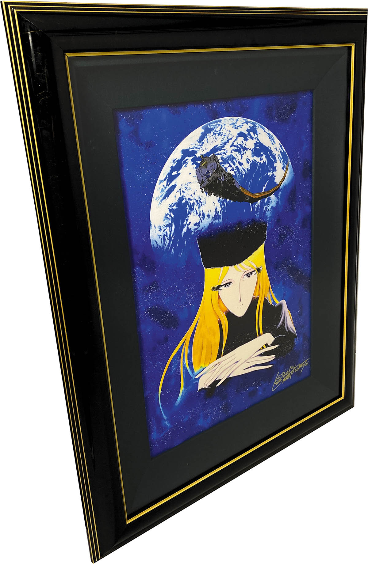 銀河鉄道999 会津手塗り アニメ工芸 お盆 当時物松本零士 サイン入り 銀河