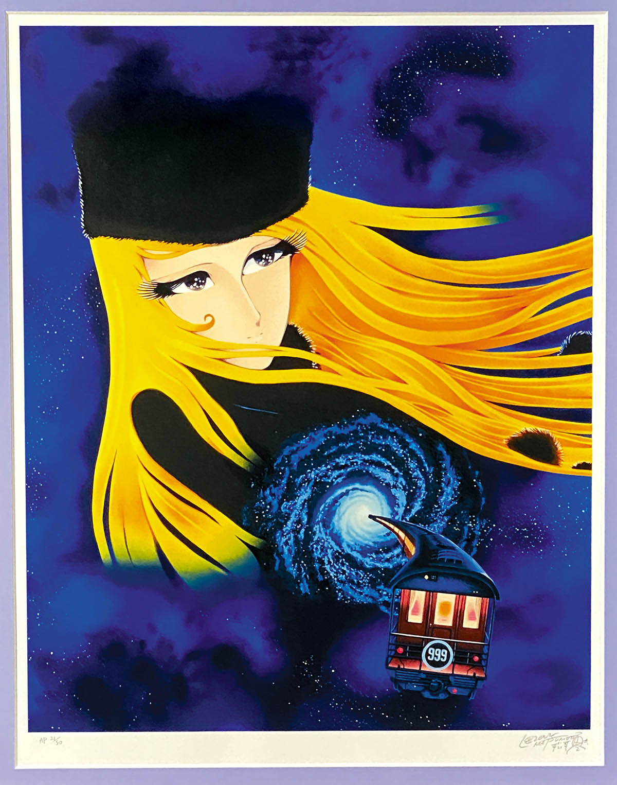 希少 松本零士直筆サイン 銀河鉄道999鉄郎と母 希少松本零士直筆