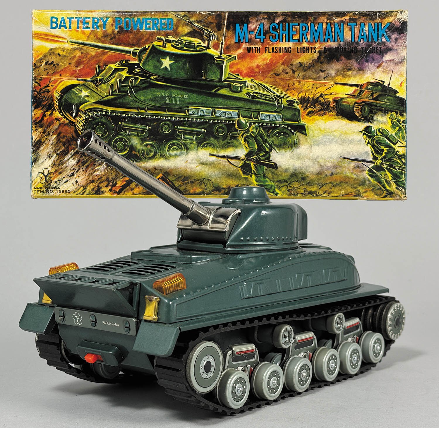 米澤【 シャーマン タンク 対空戦車 動作不調】当時物ブリキ自動車TIN