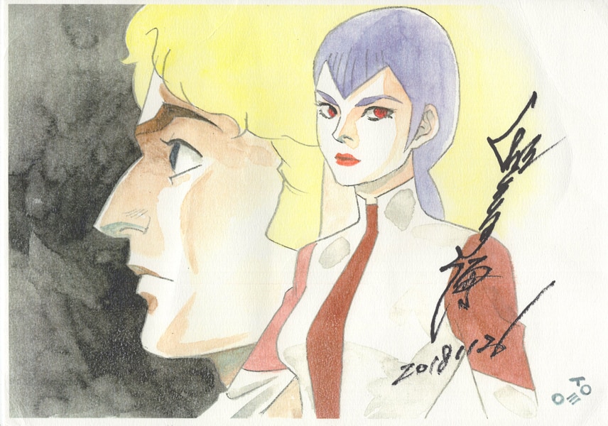 湖川友謙直筆サイン入りカラーイラスト】「ラグ」ザブングル、イデオン