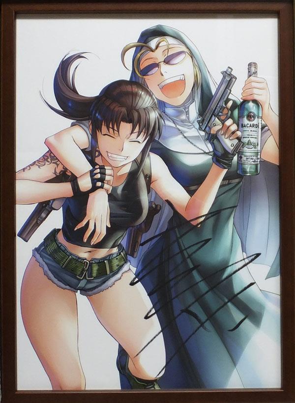 バラライカ【BLACK LAGOON】 サイン入り複製原画 美品】ブラック