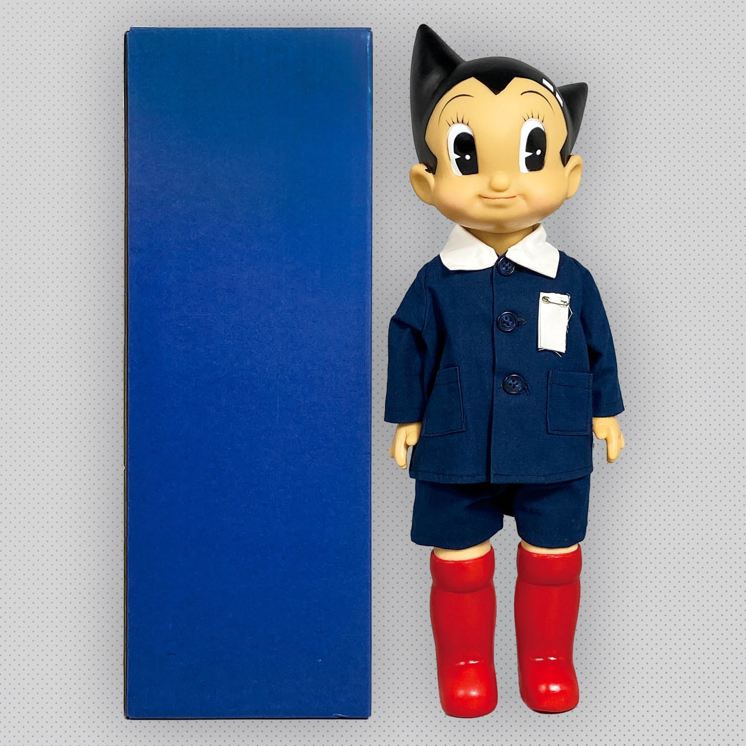 鉄腕アトム・ソフビ学生服45cm前後・箱付・貴重なビリケン商会の限定