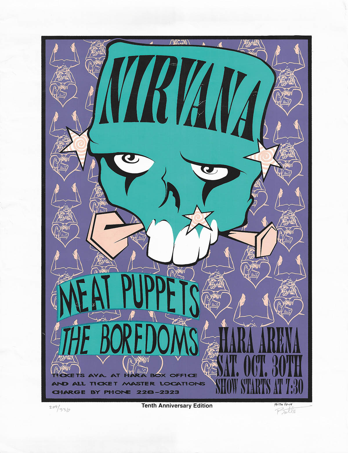 NIRVANA シルクスクリーンポスター Lee Bolton オリジナル NIRVANA