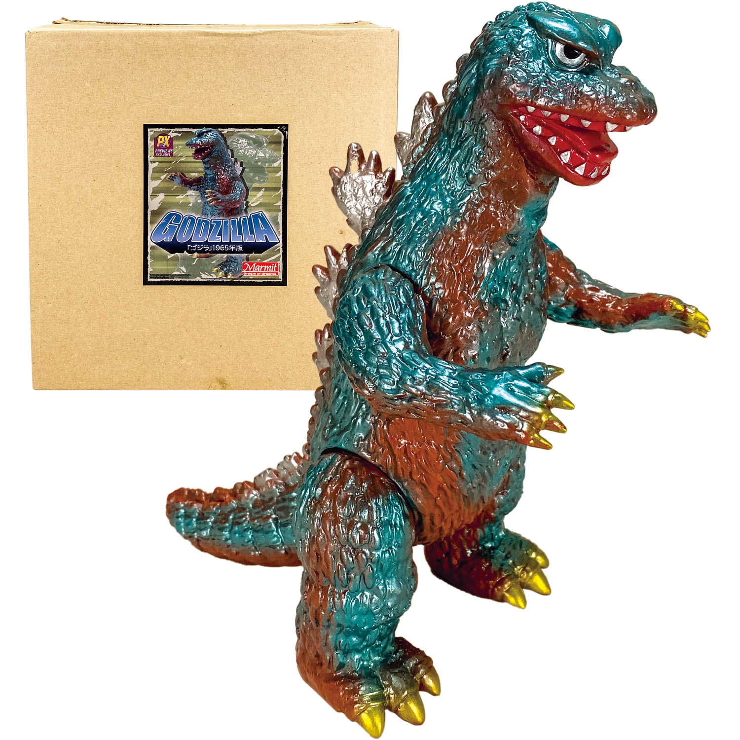 マーミットゴジラソフビ建物セットmarmit 1965 大戦争ゴジラ