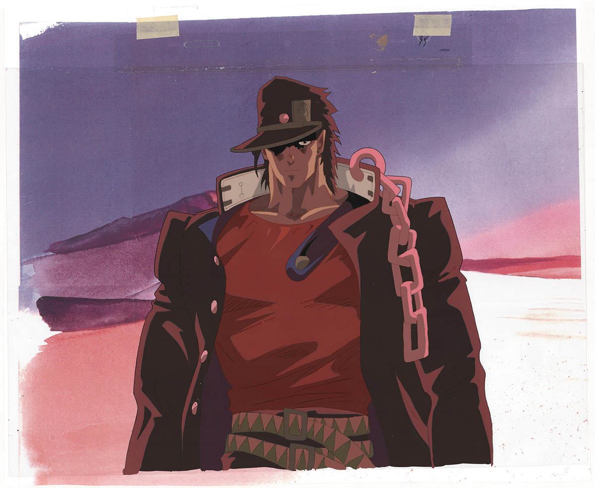 ジョジョの奇妙な冒険 セル画 承太郎顔どアップ 動画原画付き OVA
