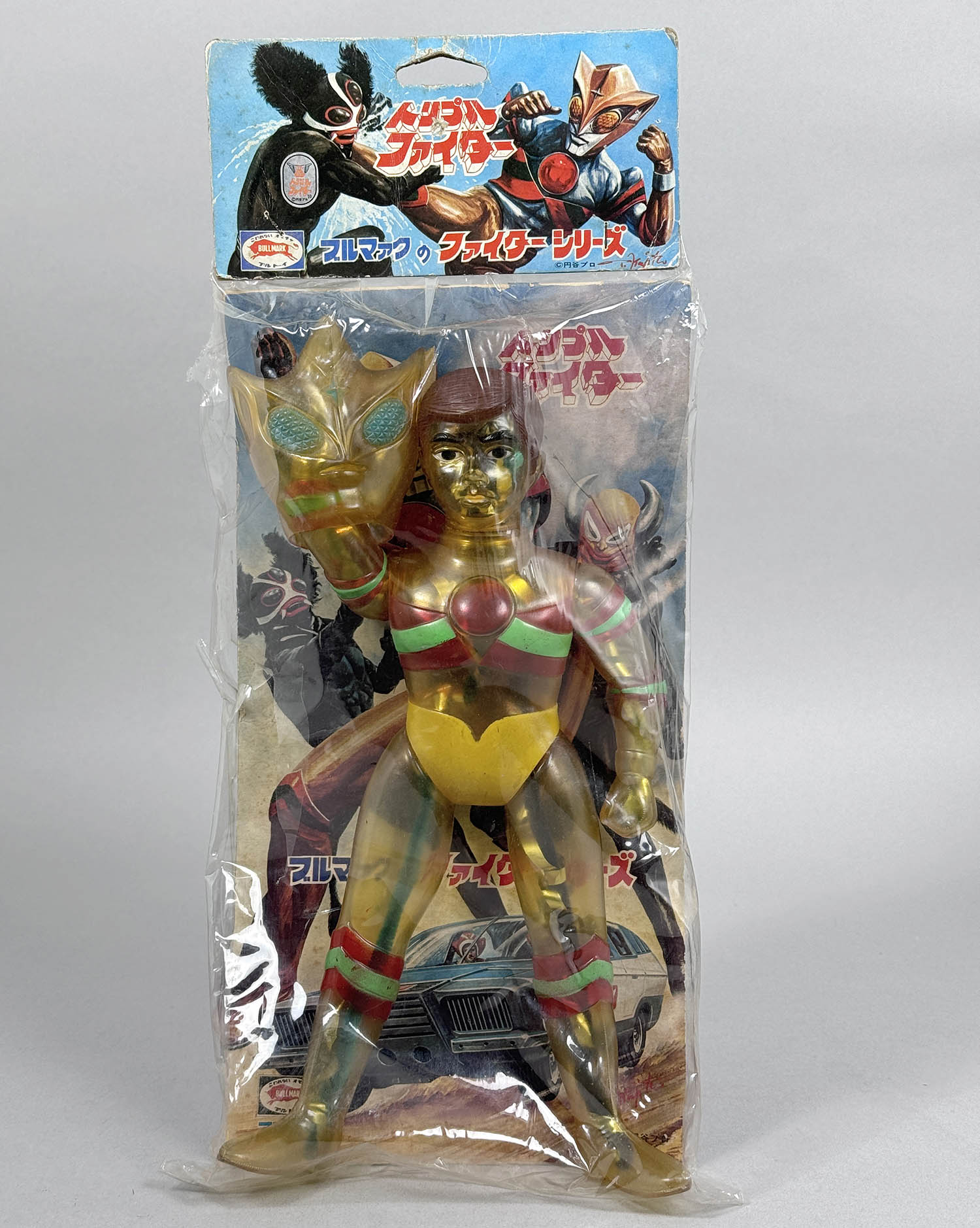 約12cm 当時物 ブルマァク トリプルファイター クリア ソフビ 円谷プロ