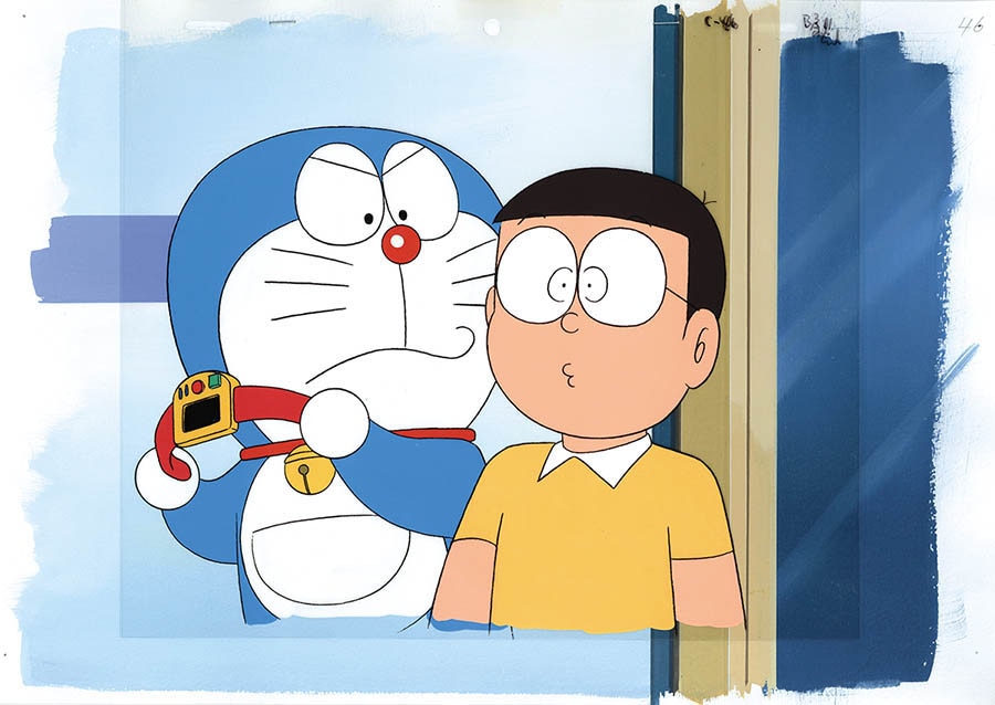 ドラえもん」劇場版アニメ背景画付きセル画額縁入り ドラえもん』背景