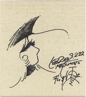 秋本奈緒美 直筆色紙「宇宙刑事シャリバン」