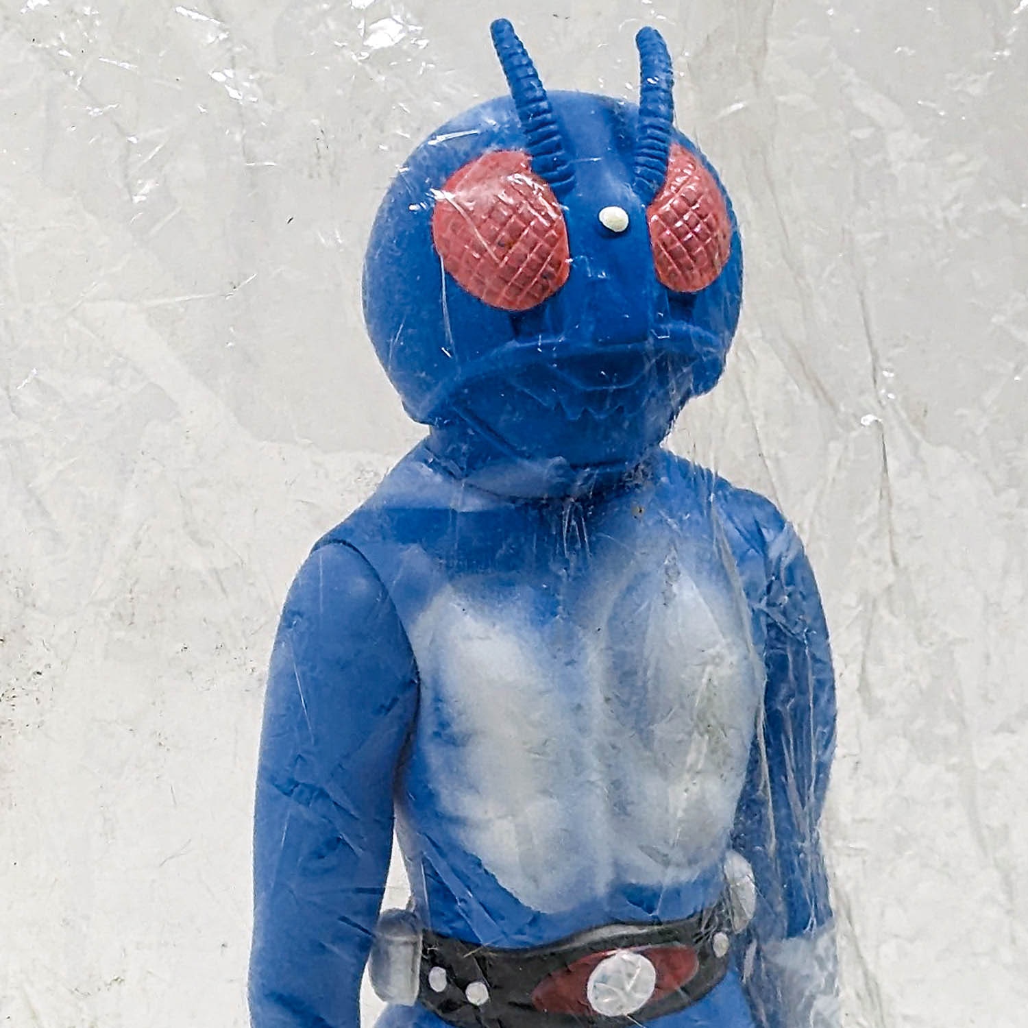 激レア 仮面ライダー2号 万歳ポーズ 青成型 ソフビ ユニファイブ