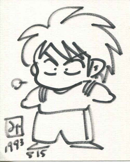 キャプテン翼 手描きイラスト 直筆サイン 色紙 キャプテン翼 手描き