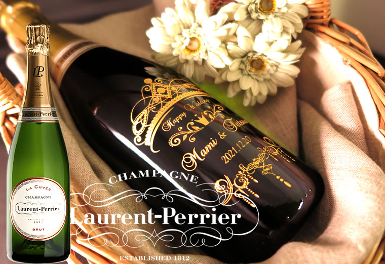 王室御用達のシャンパン ローラン・ペリエ 750ml - お祝いに彫刻された