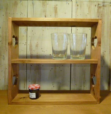 カントリー雑貨 シャビー風 ミニ2段 ハートラック - カントリー家具