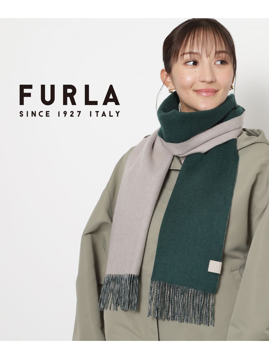 マフラー】フルラ（FURLA）カシミヤ100％リバーシブルマフラー 180*30