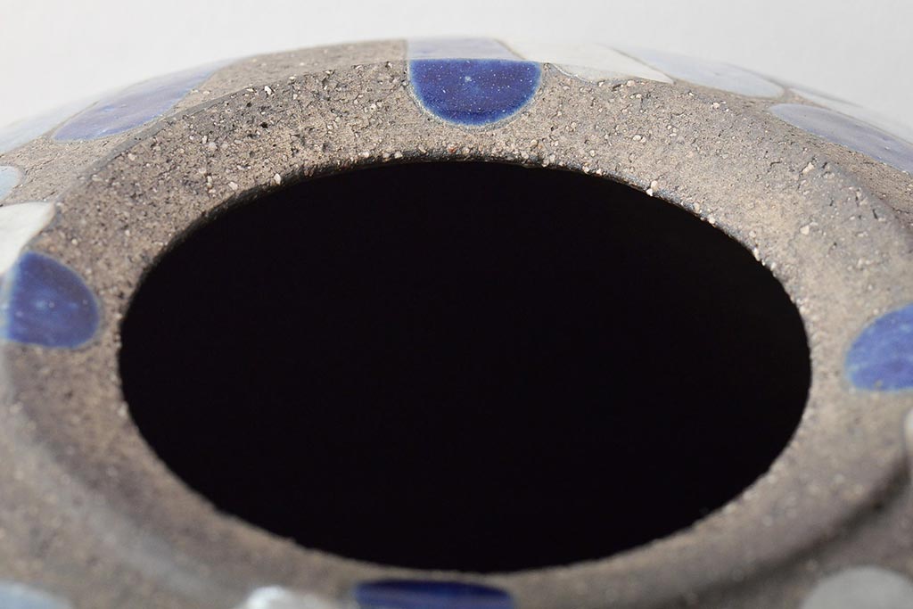 公式】アンティーク家具ラフジュ工房商品詳細ページ矢内斎 彩色壷 共箱