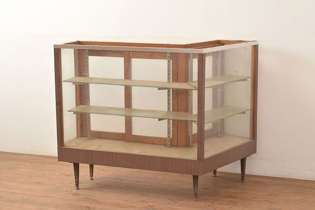 昭和レトロ 最高級アサヒ印バイアステープ 陳列什器 棚 ショーケース