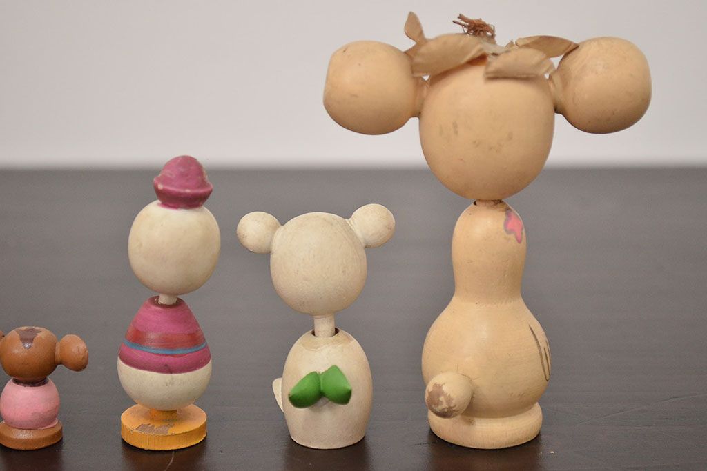 ディズニー こけし 木製人形 激レア 希少 ディズニー こけし セット