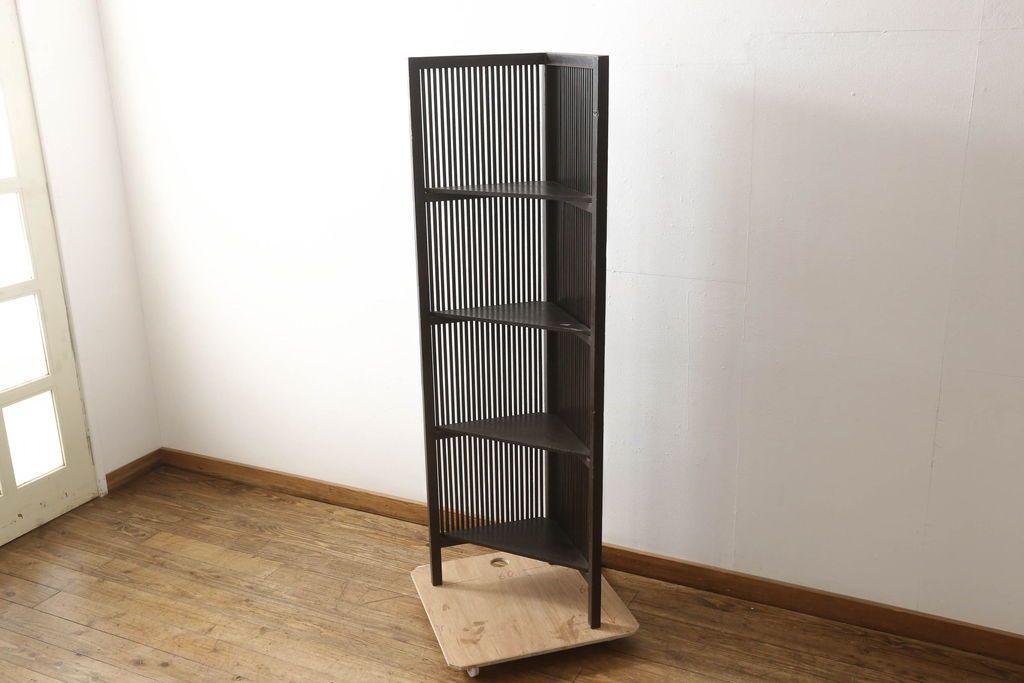 昭和レトロ 木製コールキャビネット コーナーラック 飾り棚 古家具