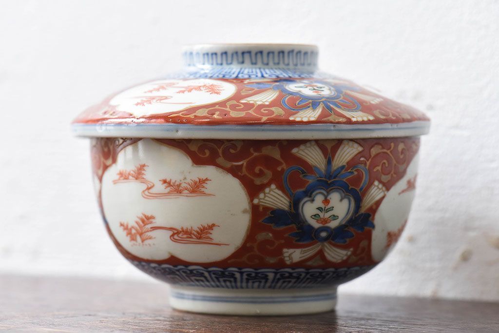 染付 筒 筒茶碗 花窓文 火入れ 古伊万里 古美術 古道具 アンティーク it-