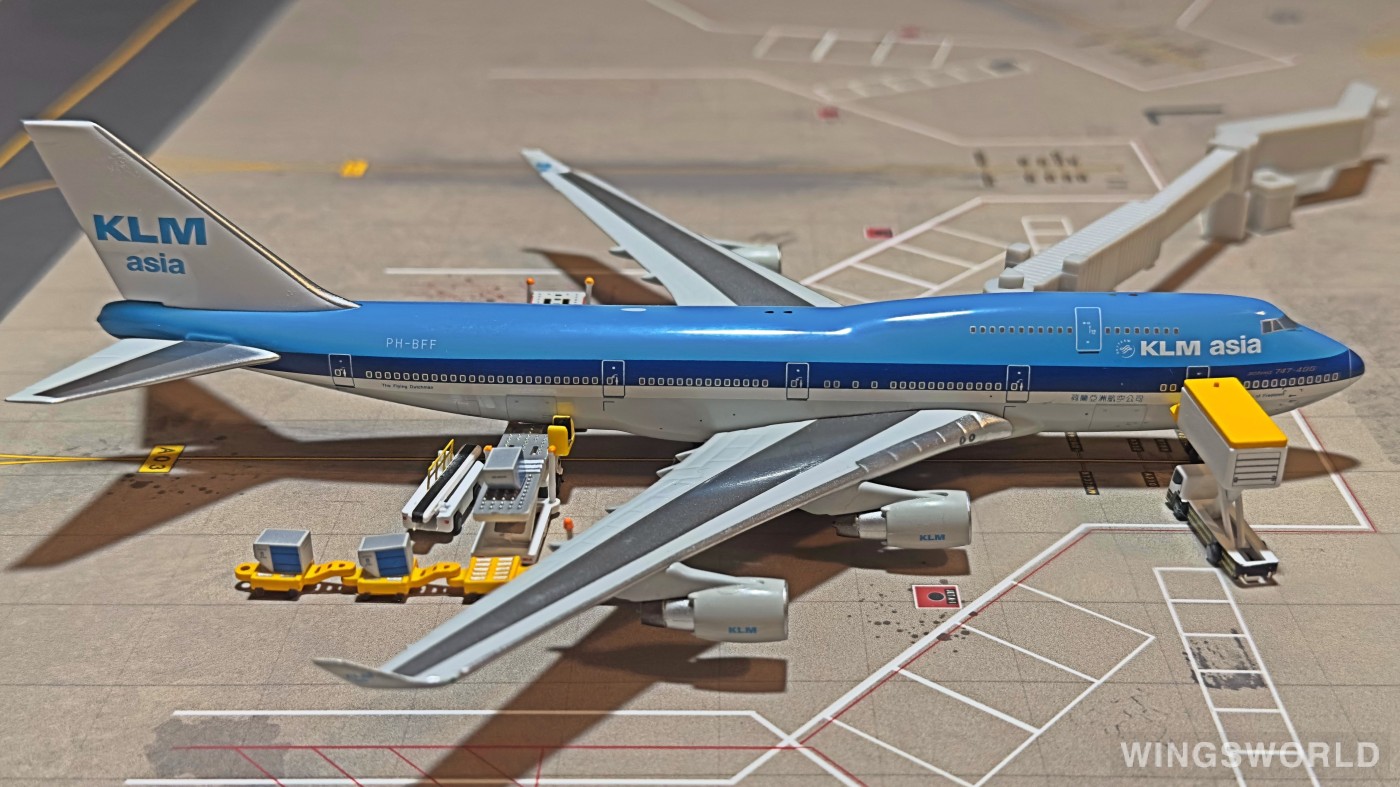 KLM Aviationtag B747-400M PH-BFF 塗装面完璧 KLM Aviationtag B747