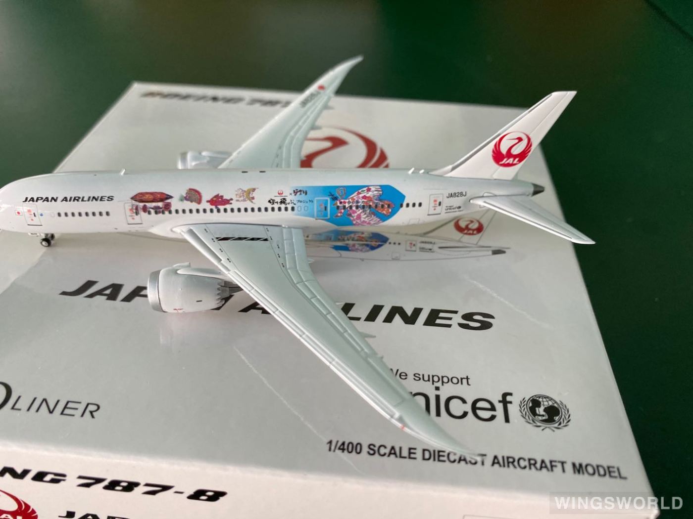 JC Wings 1:400 Boeing 787-8 Japan Airlines 日本航空XX4117 JA828J