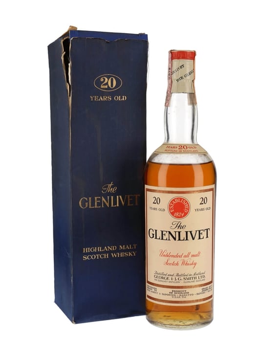 Glenlivet 20 Year Old - Bot.1960s Scotch Whisky : The Whisky Exchange