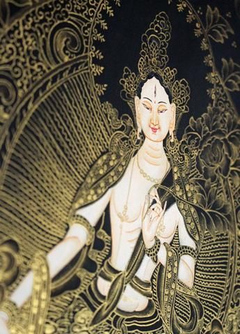 白多羅菩薩（ホワイトターラ）[タンカSGP] - 彩雲(さいうん)