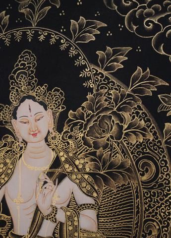 白多羅菩薩（ホワイトターラ）[タンカSGP] - 彩雲(さいうん)