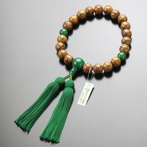数珠 男性用 龍眼菩提樹 印度翡翠 正絹房 - 数珠 京念珠 専門店 念珠