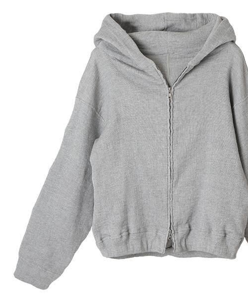 ジップパーカー | ヘザーグレー - 楊柳生地 専門店 山城 ネットショップ