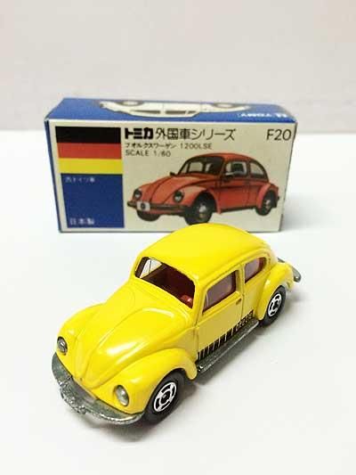 トミカ F20 フォルクスワーゲン 1200LSE（黄色） 青箱（耳無・記載有り