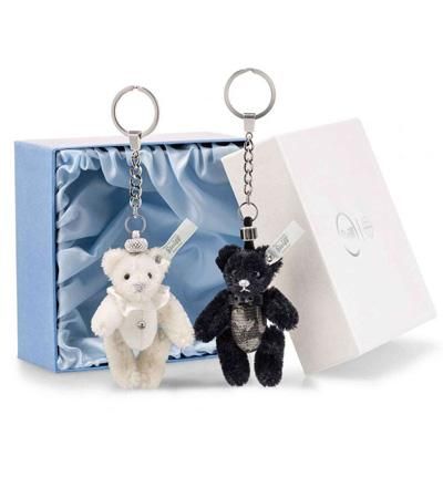 Steiff 新郎・新婦 テディベア スワロフスキー キーリング セット
