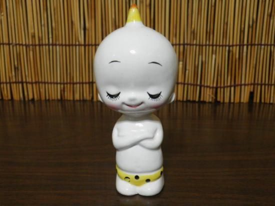 内藤ルネ 陶器人形 （黄オニ） - 「宝の森」昭和レトロ雑貨