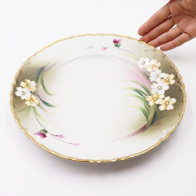 飾皿 金継ぎ オールドノリタケ 大正時代 直径25.5cm