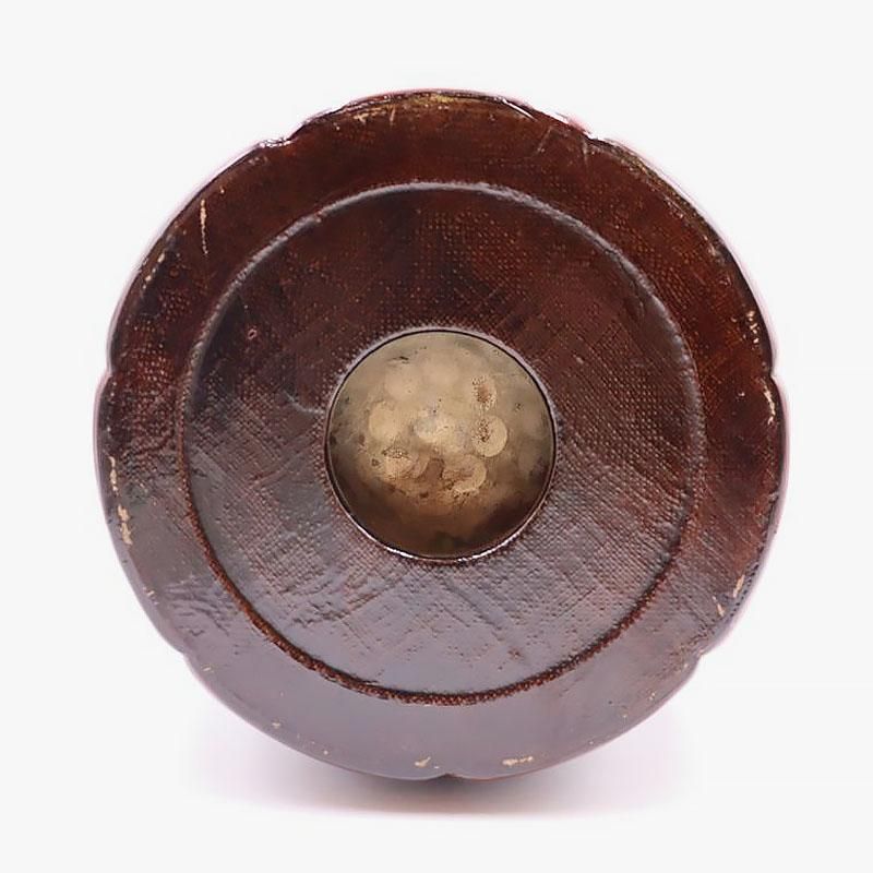 漆塗り 手焙り 火鉢 大正昭和初期 直径24.5cm