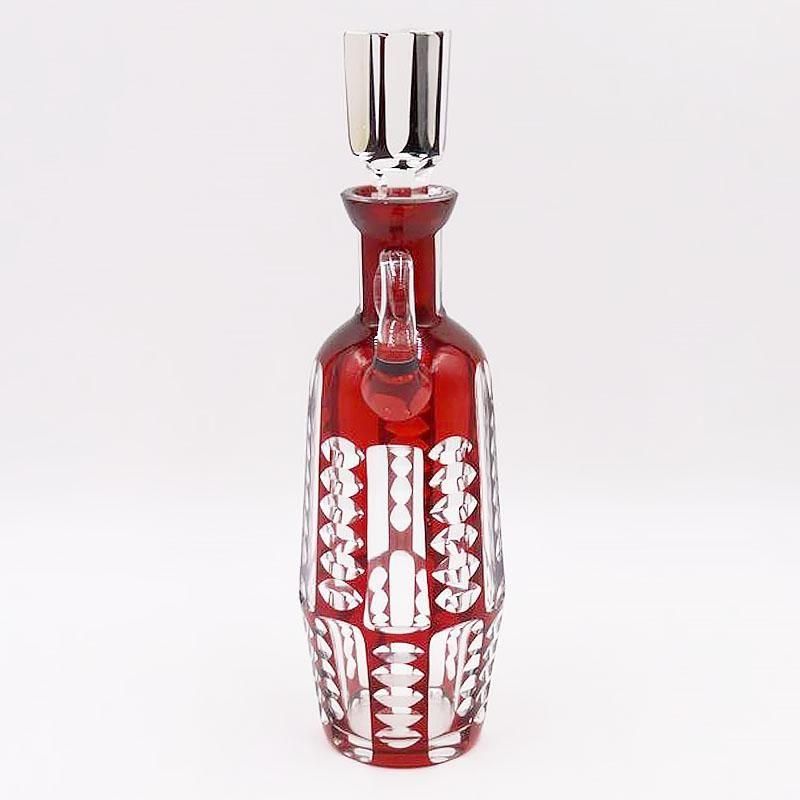 期間限定 大幅値引き中 氷コップ 大正ロマン 乳白銅赤被せ切子 期間