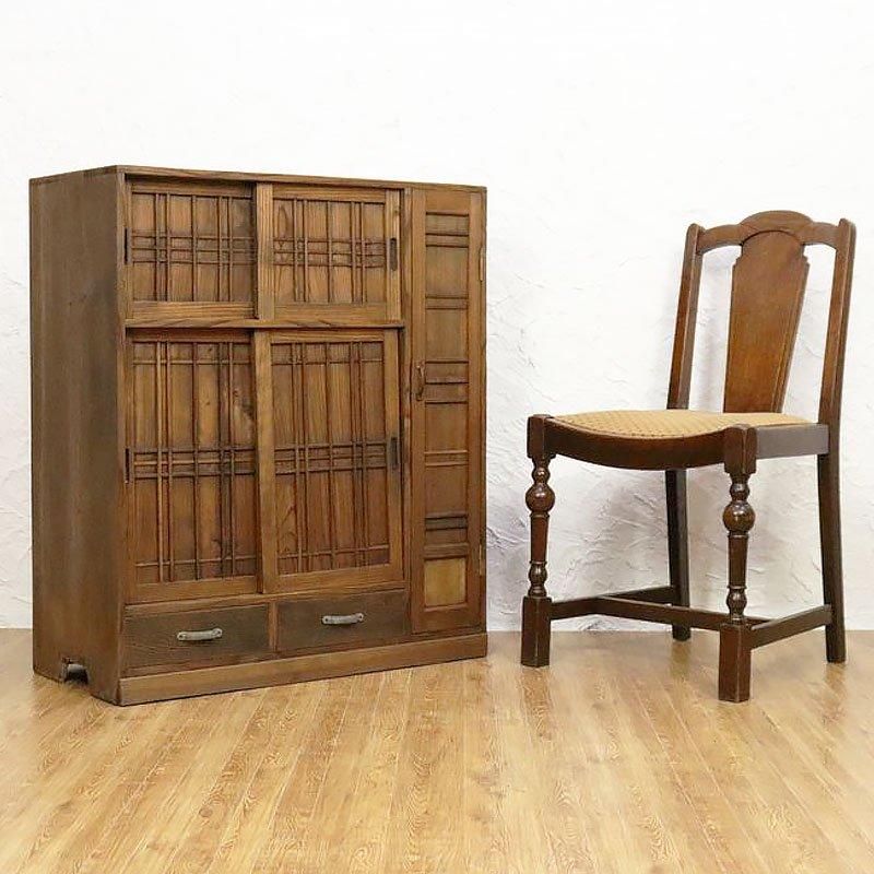 和風キャビネット 靴箱 下駄箱 和箪笥 天然杉材 大正・昭和