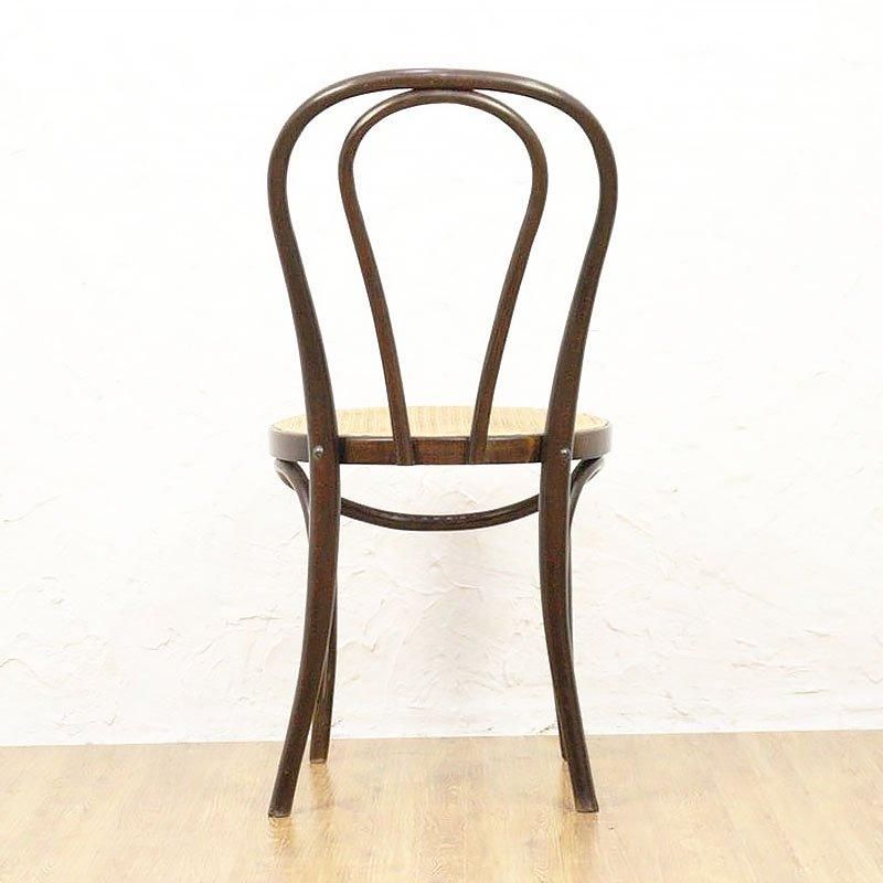 籐座面 ベントウッドチェア 昭和中期 幅41.5cm
