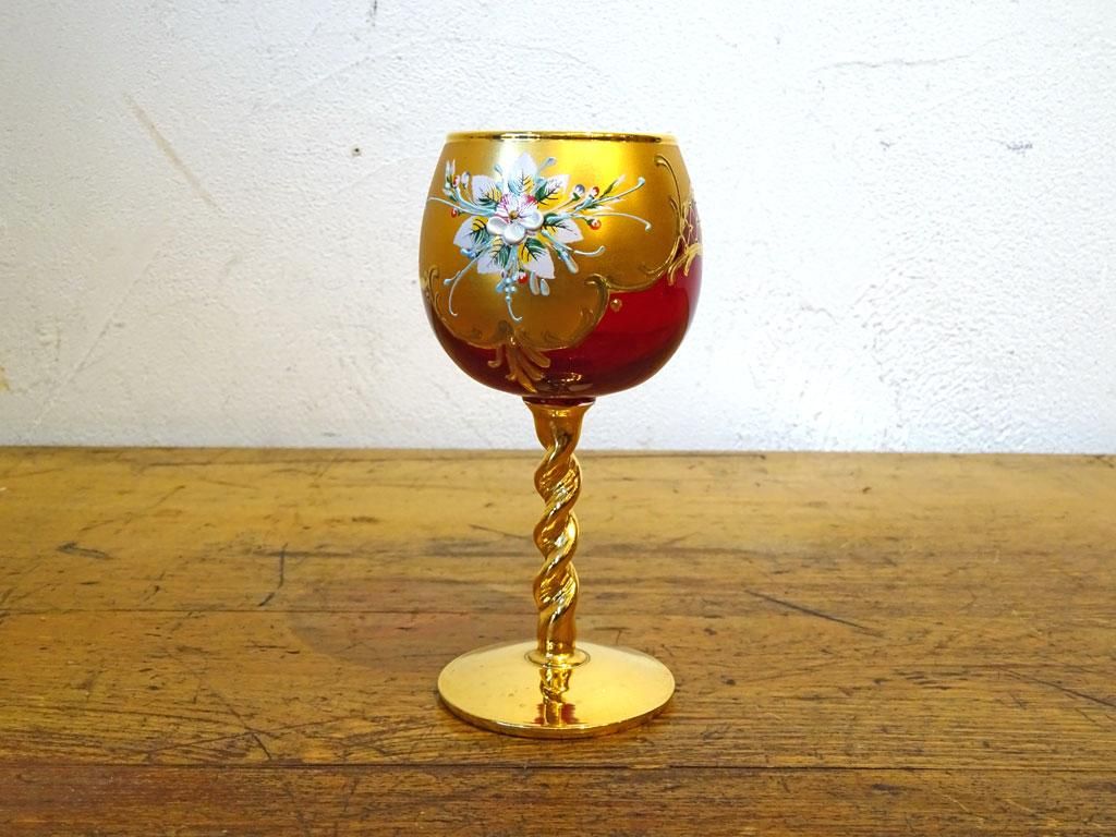 ヴィンテージ、ベネチアグラス、金彩 ヴィンテージ ベネチアングラス