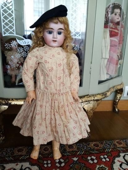 アンティークフランス ジュモー プラチナブロンド美しいビスクドール