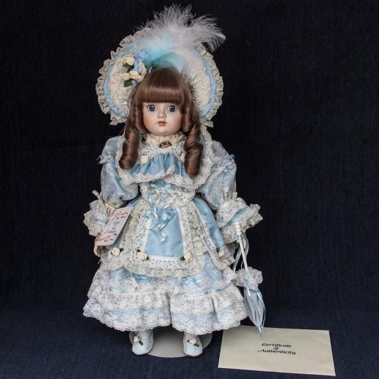 作家様 アンティークビスクドール ドレス シルク ボネ付き