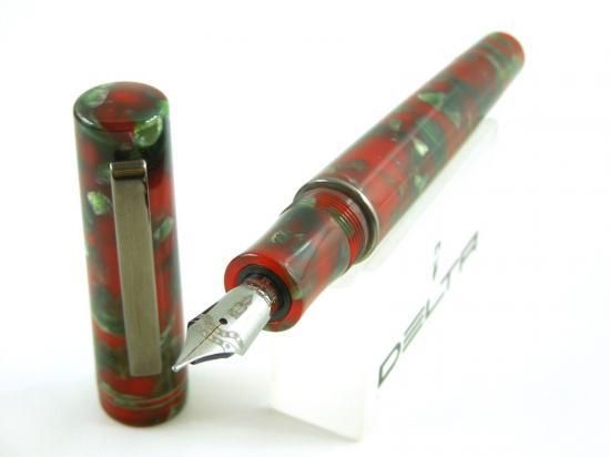 DELTA ボールペン Old Napoli レッドレジン美品