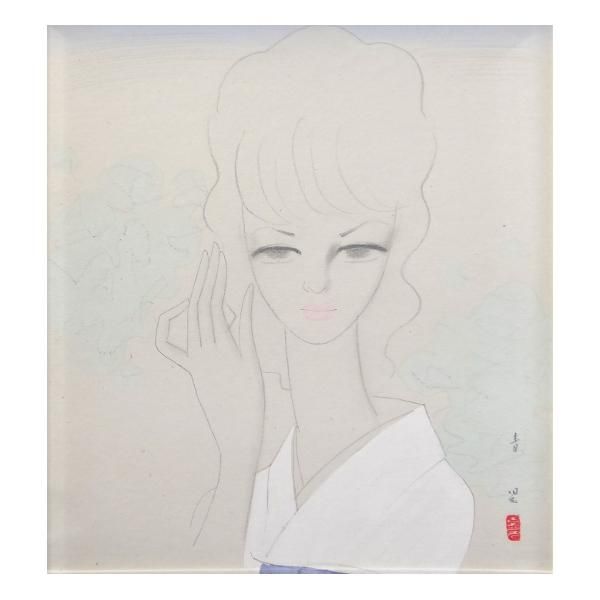 20世紀・日本の洋画家・二科展ドン東郷青児肉筆油彩色