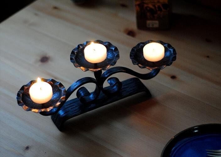 アイアン 3灯 キャンドルホルダー ヴィンテージアンティーク