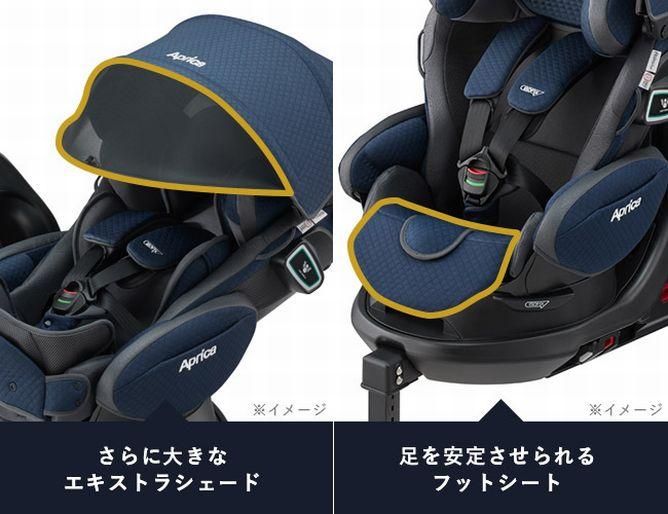 アップリカ フラディアグロウISOFIX360° ｾｰﾌﾃｨﾌﾟﾚﾐｱﾑAB グレーパール