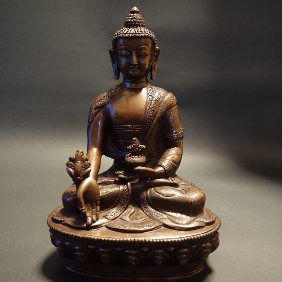 修縁堂】極上品 彩繪 瑠璃光薬師仏 仏教美術 美術品 修縁堂】