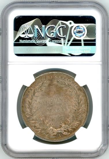 極楽鳥 ドイツ領ニューギニア5マルク銀貨 1894年A MS61/未使用－ 送料